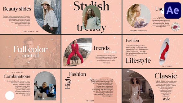 Videohive Sparkling Beauty Slides for After Effects Openers template preview