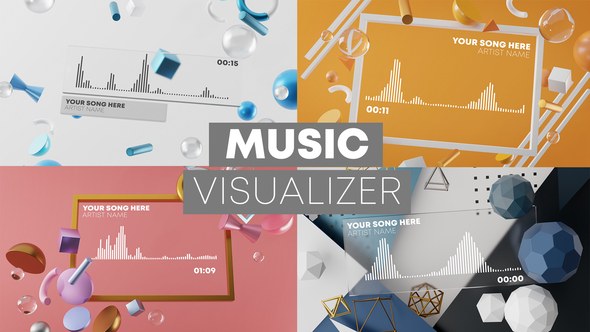 Videohive 3D Music Visualizer 27017855 Product Promo template preview