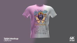 Videohive Tshirt Mockup Video Displays template preview