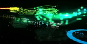 Rainbow Corporate Timeline Evolution Video Displays template preview