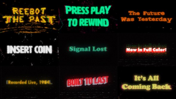 Videohive Retro Text Preset Titles template preview