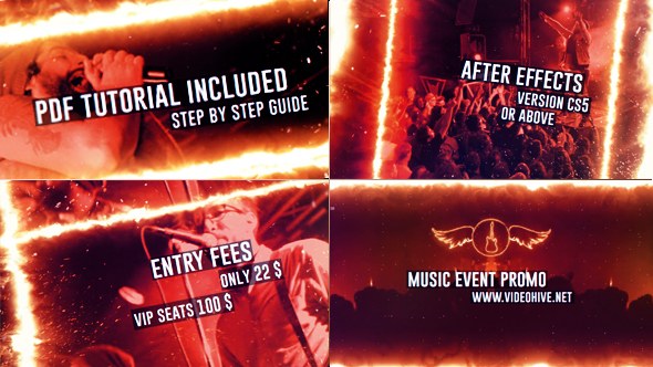 Videohive Music Event Promo 21108545 Video Displays template preview