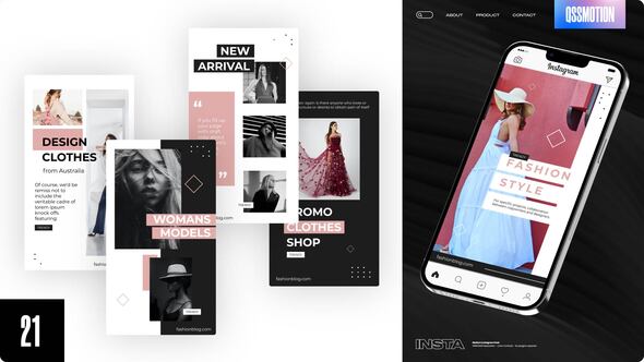 Videohive Fashion Instagram Stories 43179267 Video Displays template preview