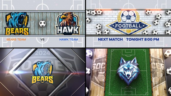 Videohive Soccer Bumper 4 (4-Bumpers) Logo Stings template preview