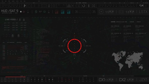 Videohive HUD Covert Operations Satellite 9 Elements template preview