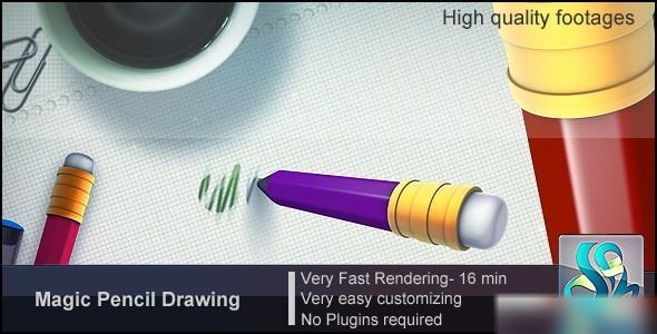 Videohive Magic Pencil Drawing Logo Stings template preview