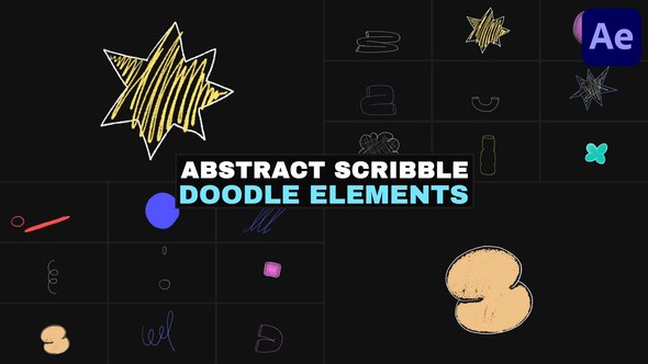 Videohive Abstract Scribble Doodle Elements | After Effects Elements template preview
