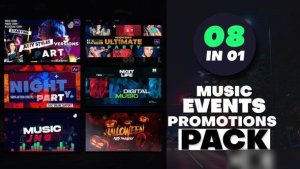 Videohive Music Events Promotions Bundle Pack Openers template preview