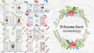 Christmas Stories Video Displays template preview