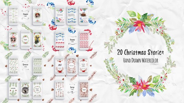 Christmas Stories Video Displays template preview