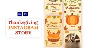 Videohive Thanksgiving Instagram Story 55437063 Video Displays template preview