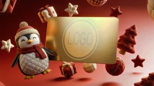 Videohive Christmas Gift Logo Opener Video Displays template preview