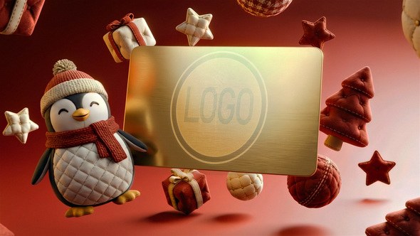 Videohive Christmas Gift Logo Opener Video Displays template preview