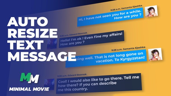 Videohive Clean Text Message Kit/ Autoresize Elements template preview