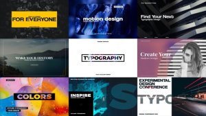 Stylish Typography Video Displays template preview