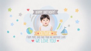 Videohive Photo Baby Album And Baby Shower Invitation | 4 Templates | Boy Girl And No Gender Colours Included Video Displays template preview