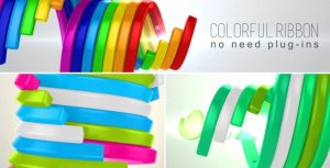 Videohive Colorful Ribbon Reveal Logo Stings template preview