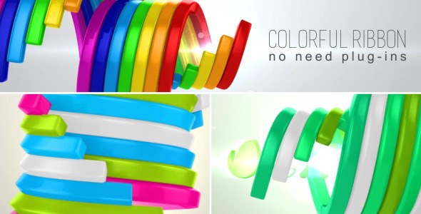 Videohive Colorful Ribbon Reveal Logo Stings template preview