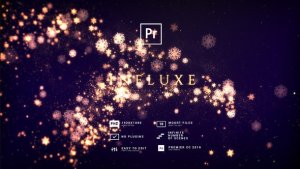 Golden Snowflakes Flow Titles MOGRT Premiere Pro template preview