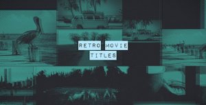 Retro Movie Titles Video Displays template preview