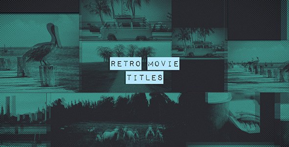 Retro Movie Titles Video Displays template preview