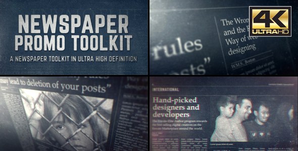 Newspaper Promo Toolkit Video Displays template preview
