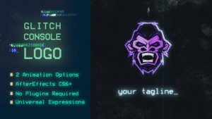 Videohive Glitch Console Logo Logo Stings template preview