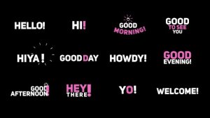 Phrase Kinetic Typography  "Hi" Video Displays template preview