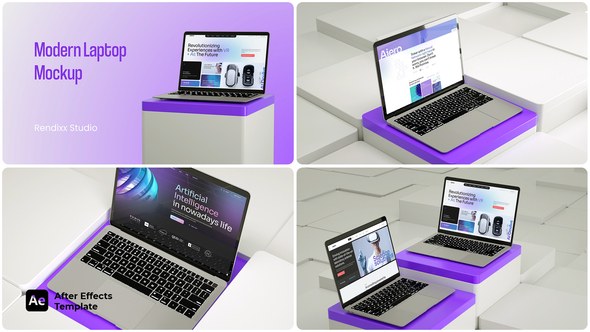 Videohive Modern Laptop Website Mockup Product Promo template preview