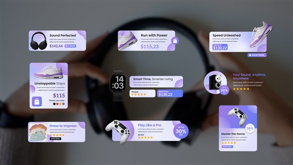 Videohive Product Widgets Product Promo template preview