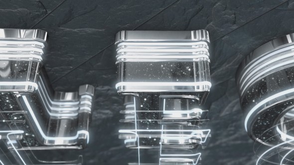 Videohive Chrome Glam Neon Logo Reveal Logo Stings template preview