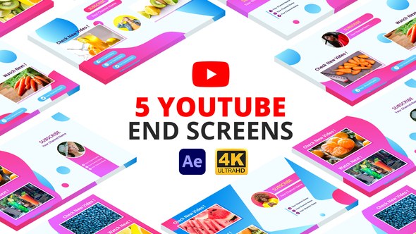 Videohive YouTube End Screens | After Effects 29148812 Broadcast-packages template preview