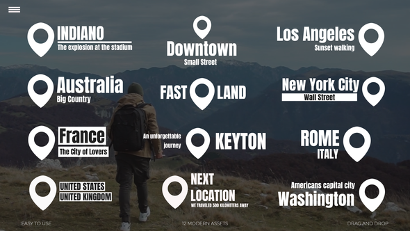 Videohive Modern Location Titles Titles template preview