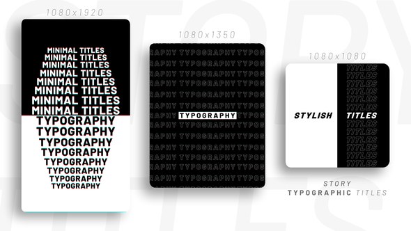 Videohive Instagram Typography Titles 45529778 Titles template preview