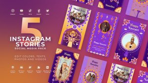 Videohive Navratri Dussehra Vertical Video Displays template preview