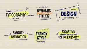 Videohive Eye-catching Scribble Titles Titles template preview