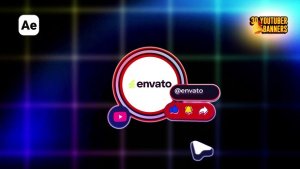 Videohive 3D YouTube Subscribe & Like Banners Elements template preview