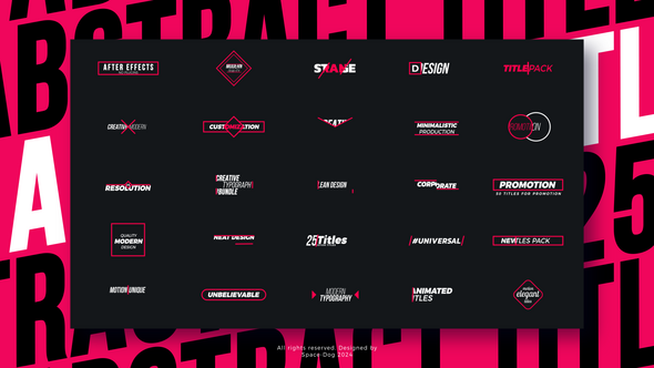 Videohive 25 Advertising Titles Titles template preview