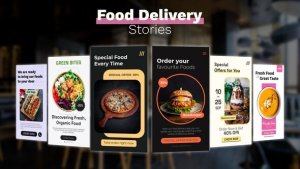 Videohive Food Delivery Stories Product Promo template preview