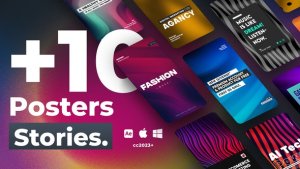 Videohive 10 Posters Instagram Stories Elements template preview