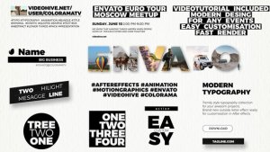 Modern Typography Video Displays template preview