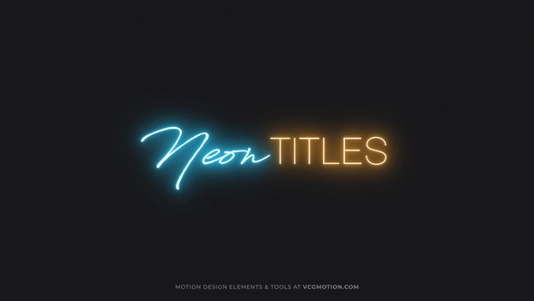 Videohive Titles - Neon Titles template preview