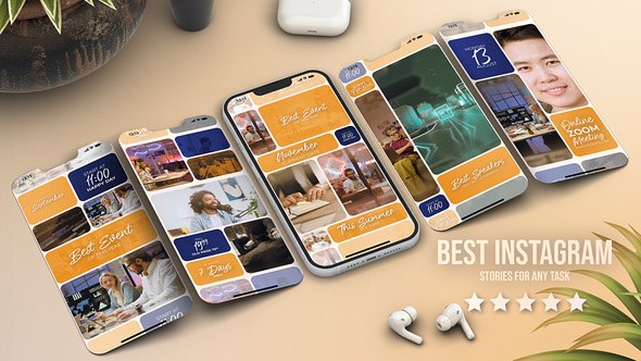 Videohive E-Learning Event Multi Screen Instagram Reel Split Video Displays template preview