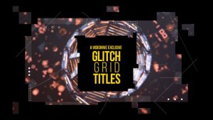 Glitch Grid Titles Video Displays template preview