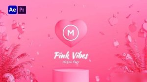 Videohive Pink Sweet Logo Reveal Logo Stings template preview