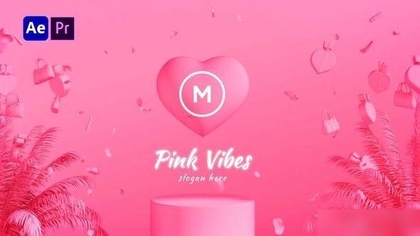 Videohive Pink Sweet Logo Reveal Logo Stings template preview