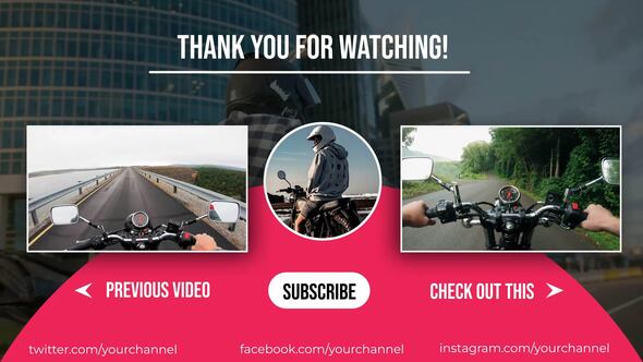 Videohive Youtube End Screen 56555829 Broadcast-packages template preview