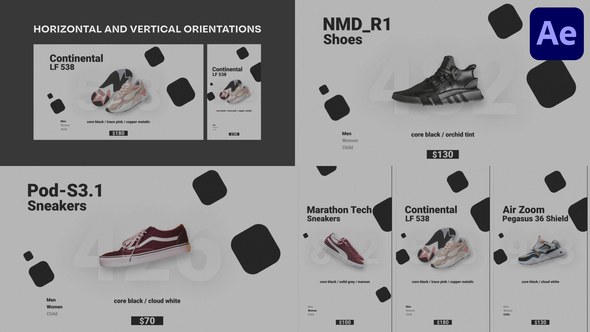 Videohive Sneakers Shoes Product Promo for After Effects Openers template preview