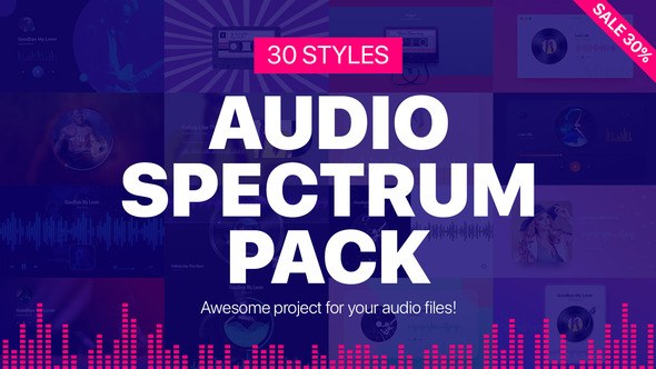 Audio Spectrum Pack Video Displays template preview