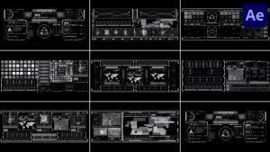 Videohive Hud Large Screens for After Effects 53178442 Elements template preview